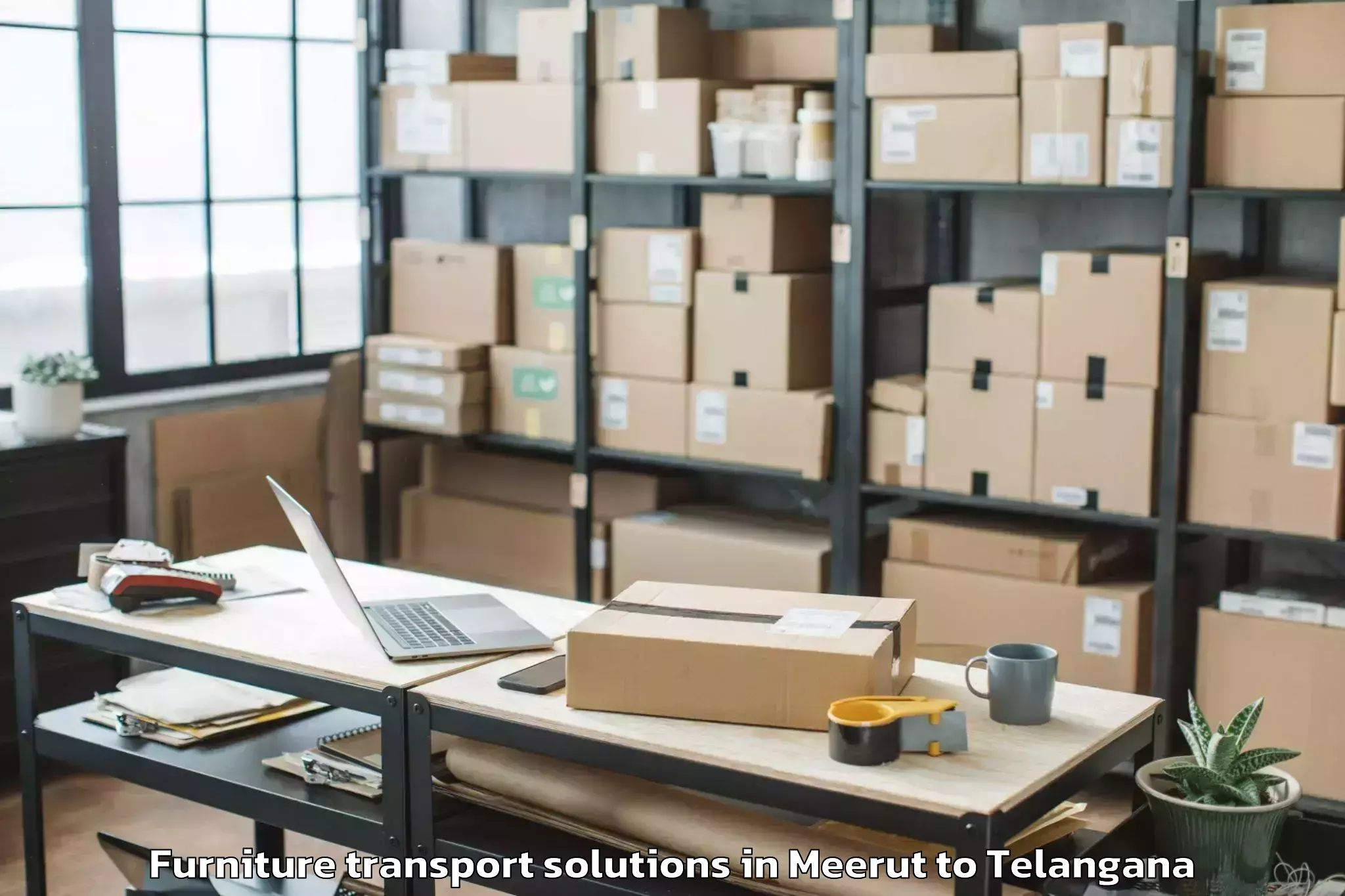 Book Meerut to Naspur Furniture Transport Solutions Online